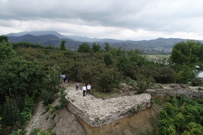 Samsun'da Tacettinoğulları Beyliği'ne ait Türk kalesi kalıntıları bulundu
